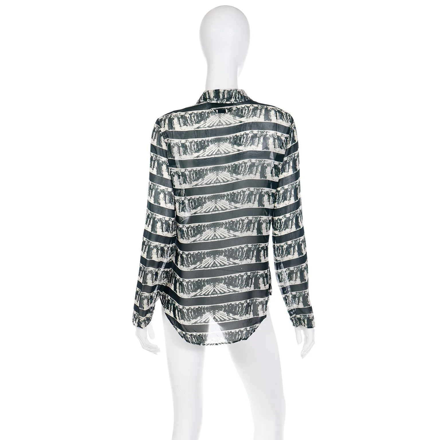 1990s Jean Paul Gaultier Working Men Print Button Down Shirt