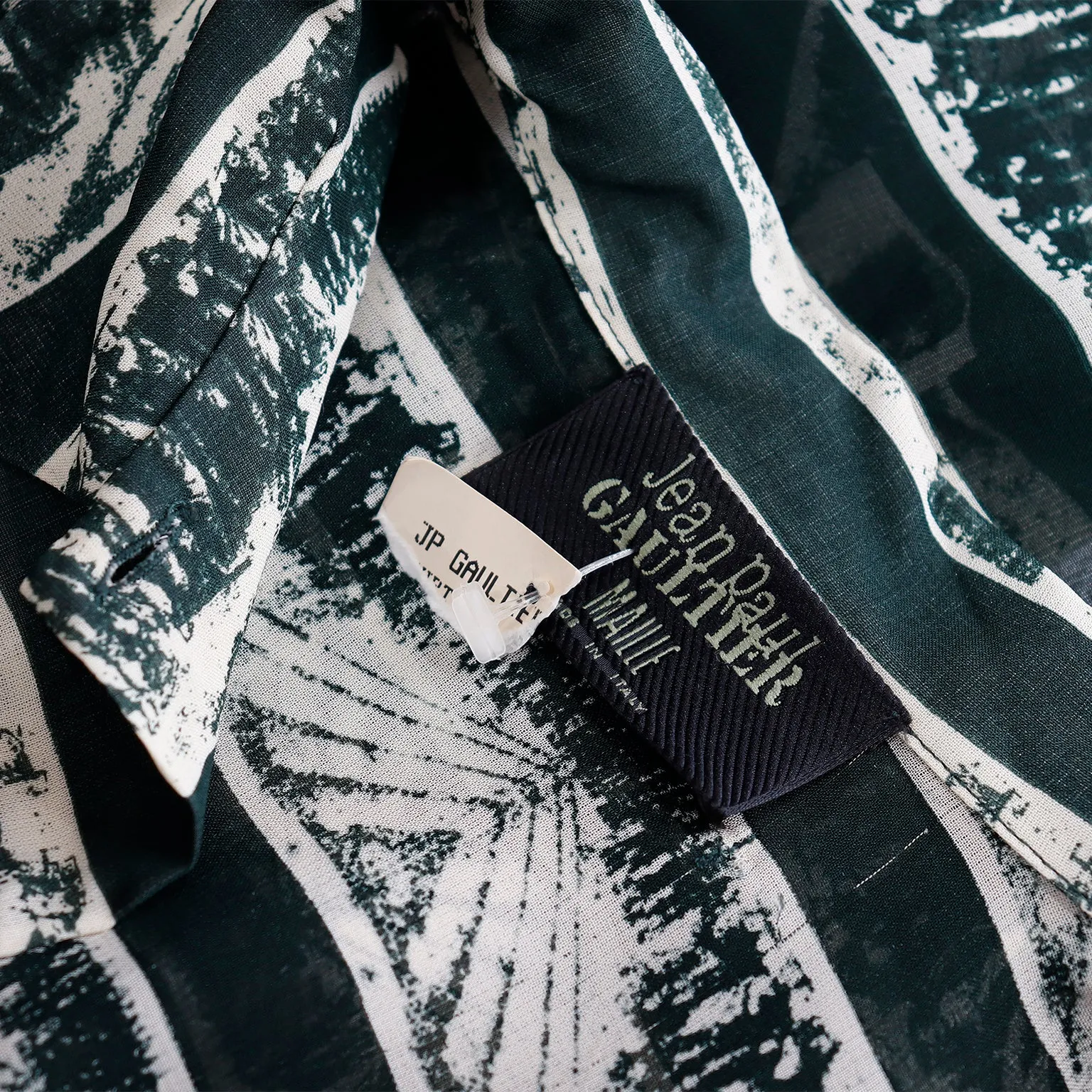 1990s Jean Paul Gaultier Working Men Print Button Down Shirt