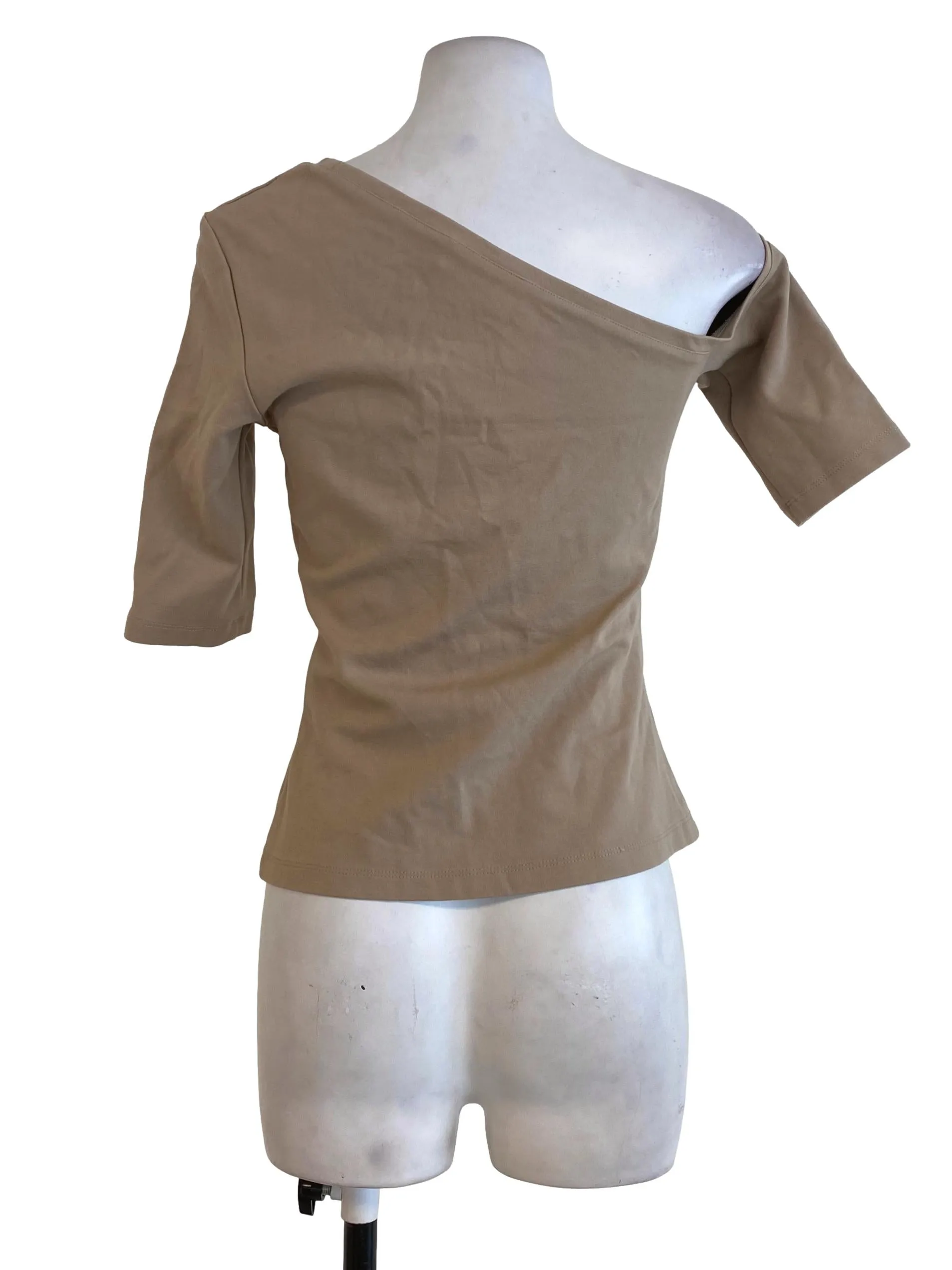Almond Brown Asymmetrical Top LB