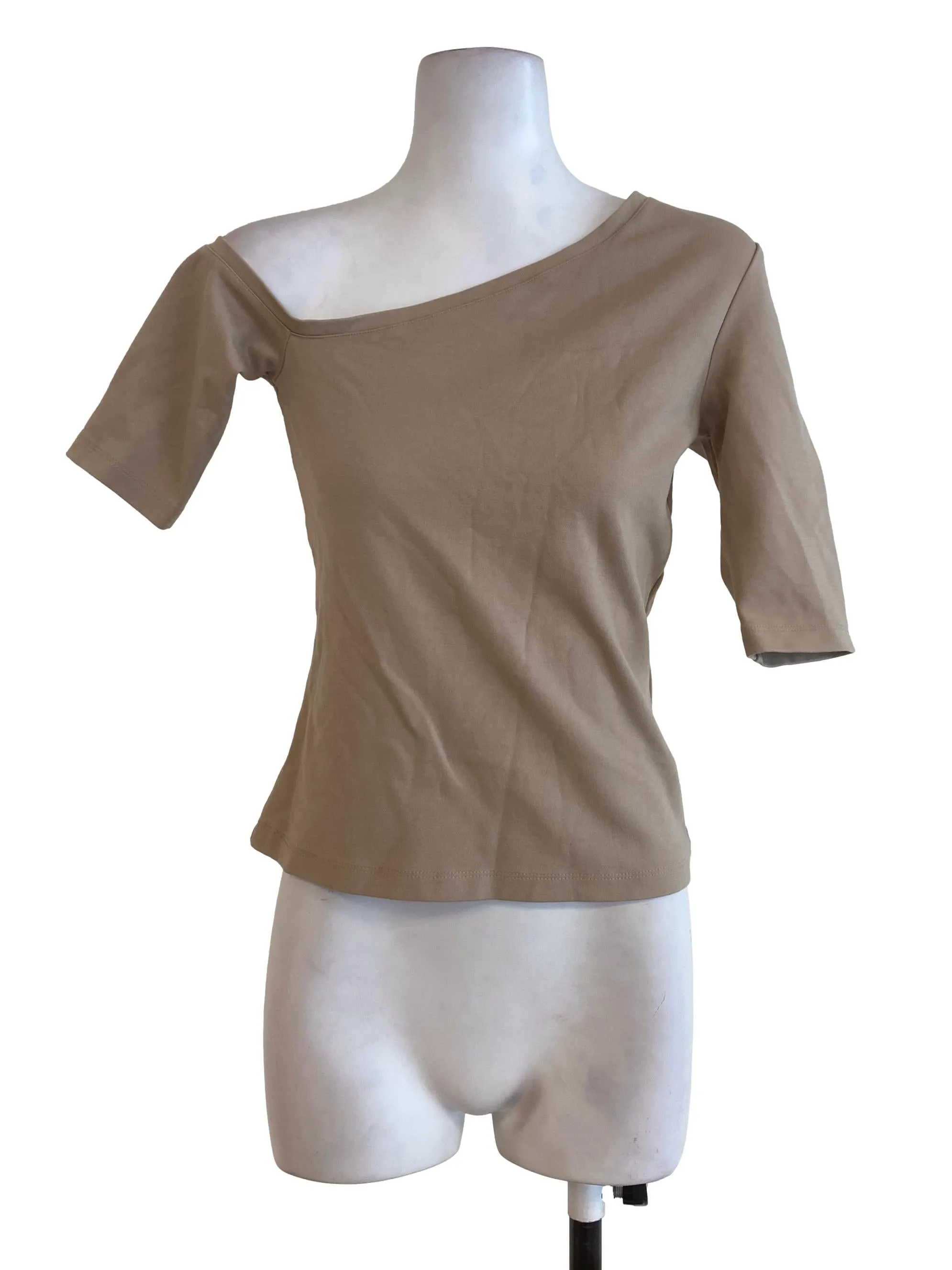 Almond Brown Asymmetrical Top LB