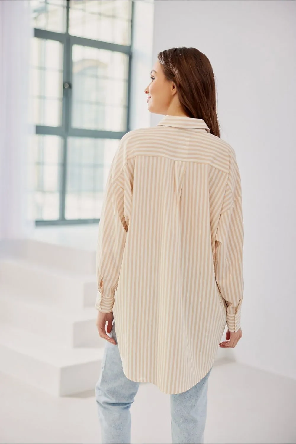 Asymmetrical Oversized Button-Up Shirt