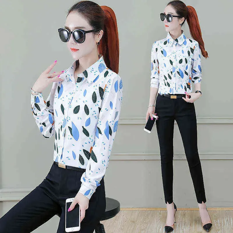 Autumn Womens Button Up Shirt Cotton Tops and Blouses Casual Long Sleeve Ladies Shirts Pink/White Blusas Blusa Feminina Tops