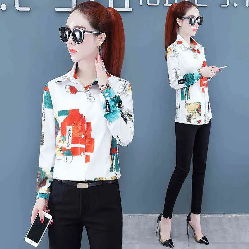 Autumn Womens Button Up Shirt Cotton Tops and Blouses Casual Long Sleeve Ladies Shirts Pink/White Blusas Blusa Feminina Tops