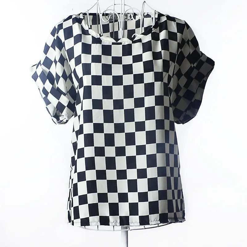 Batwing Sleeve Women Blouses Clothing Casual Chiffon Shirt Tops Heart Animal Stripe Leopard Print Pattern Plus size