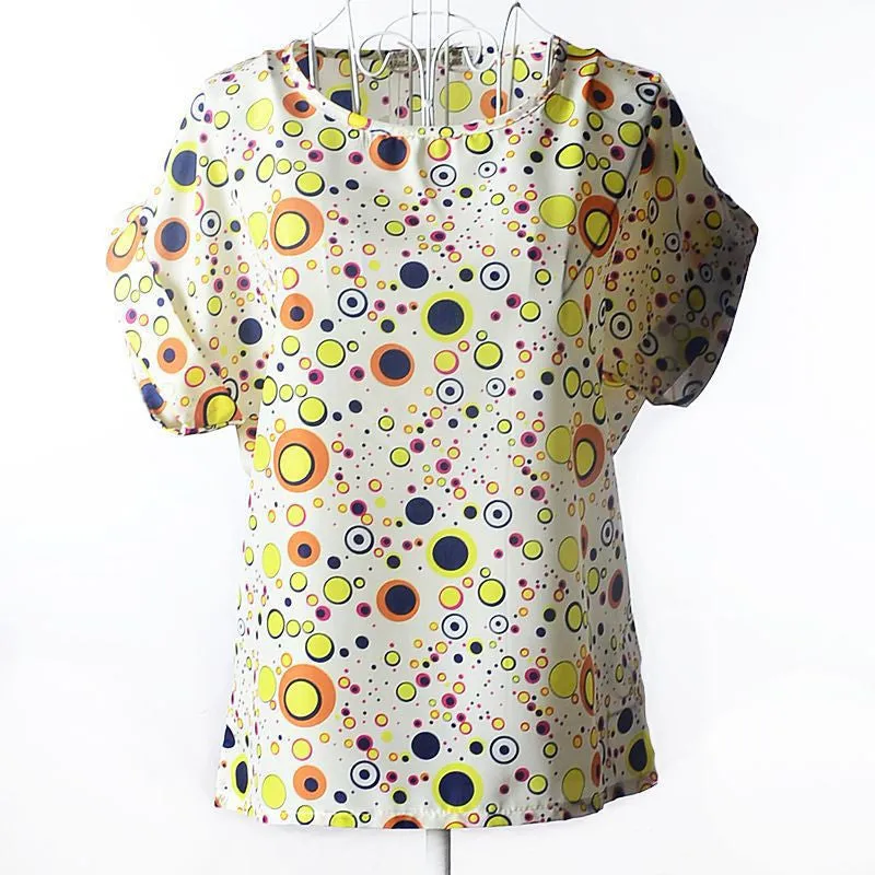 Batwing Sleeve Women Blouses Clothing Casual Chiffon Shirt Tops Heart Animal Stripe Leopard Print Pattern Plus size