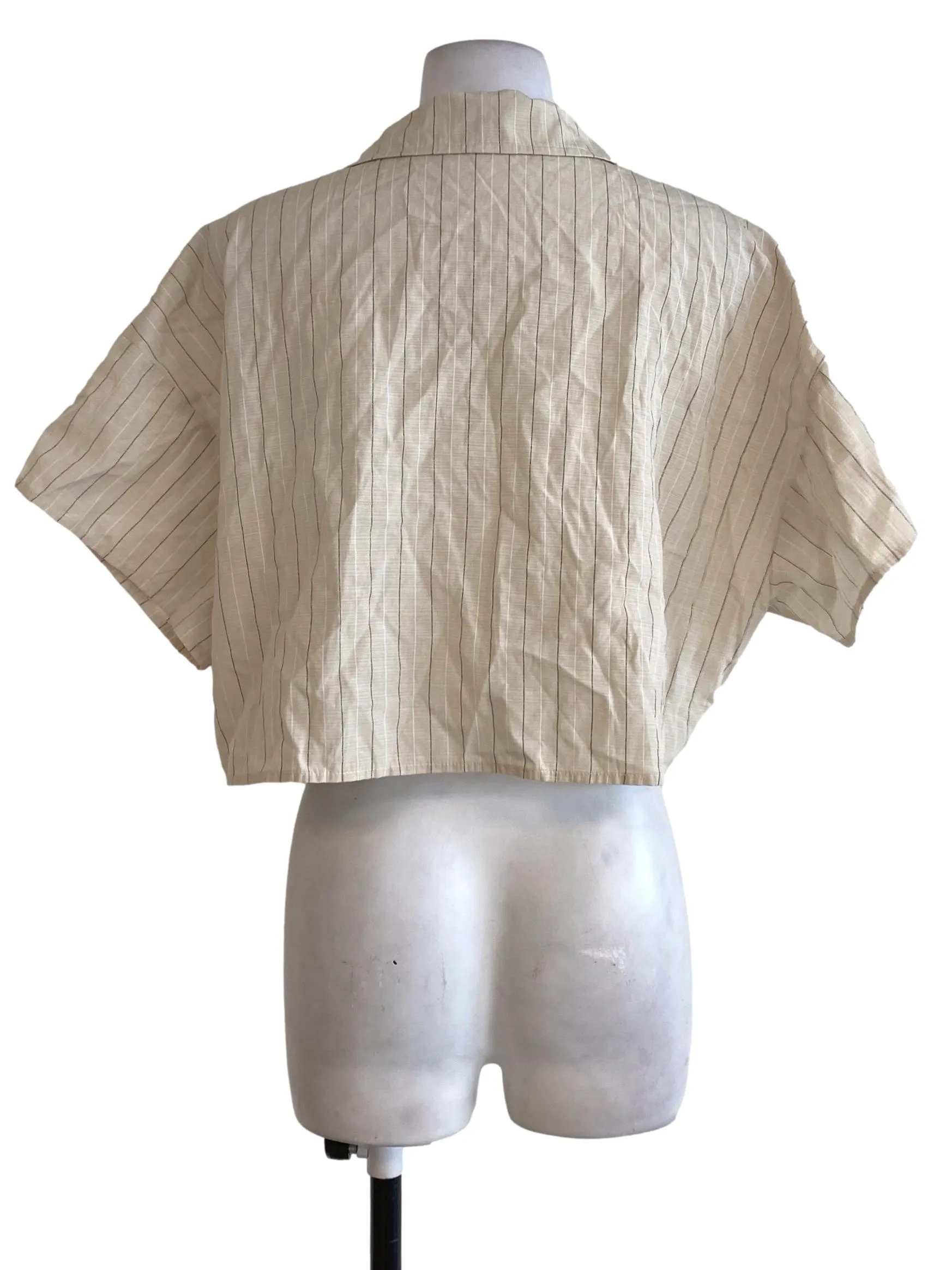 Beige Striped Blouse