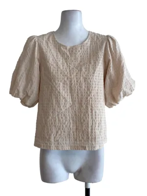 Beige Tartan Blouse