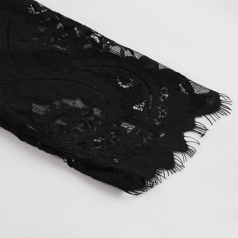 Black Lace 1960S Vintage Bodycon Dress