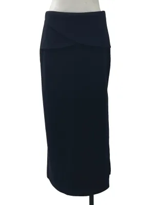 Black Overlap Bodycon Skirt