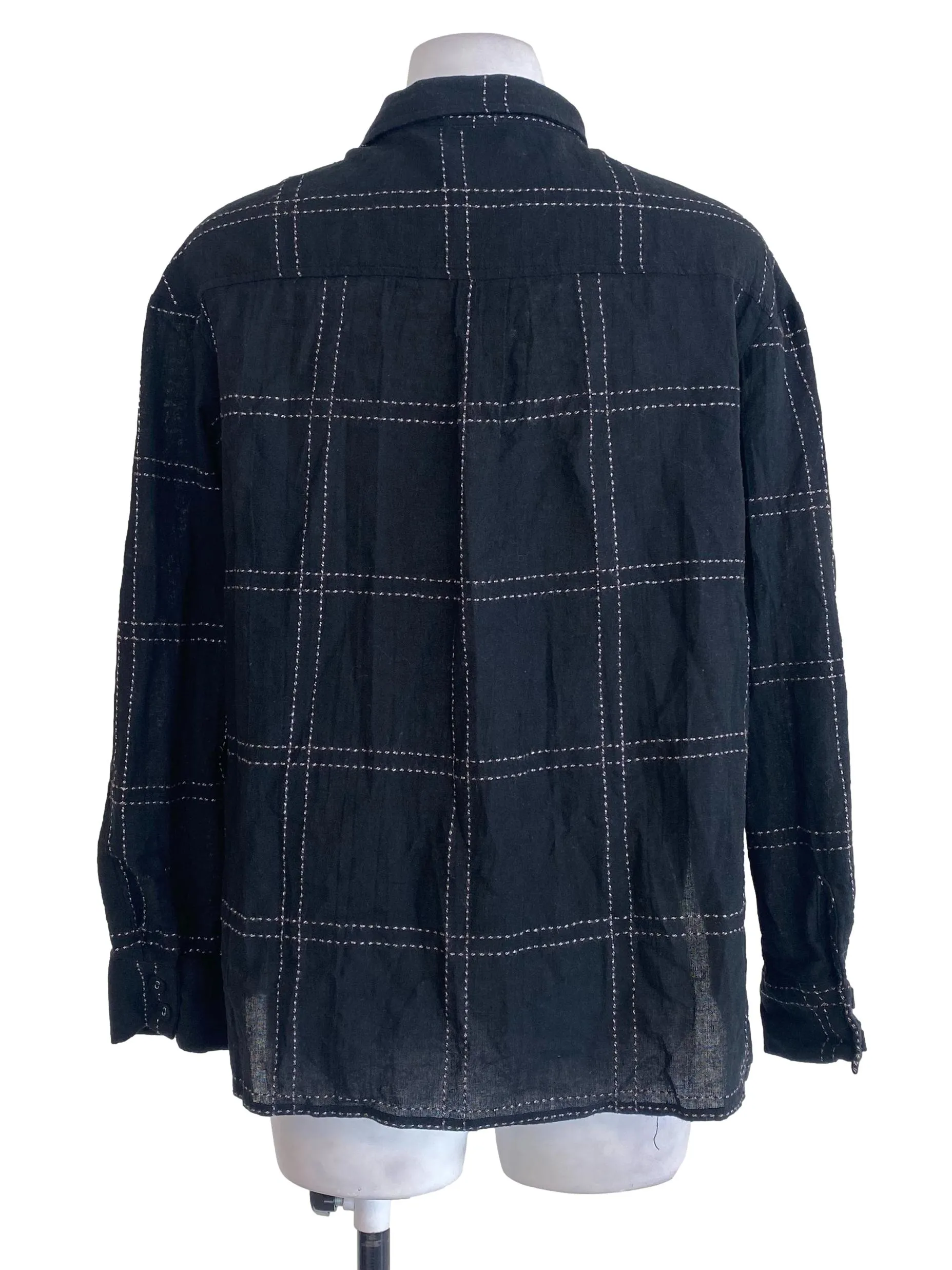 Black Tartan Blouse