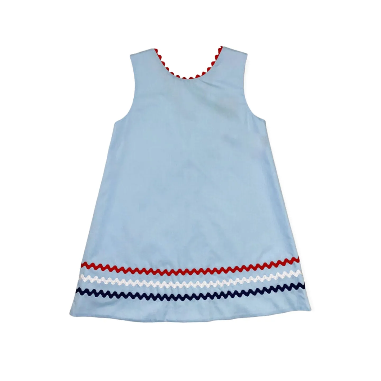 Blue A-line RicRac Dress