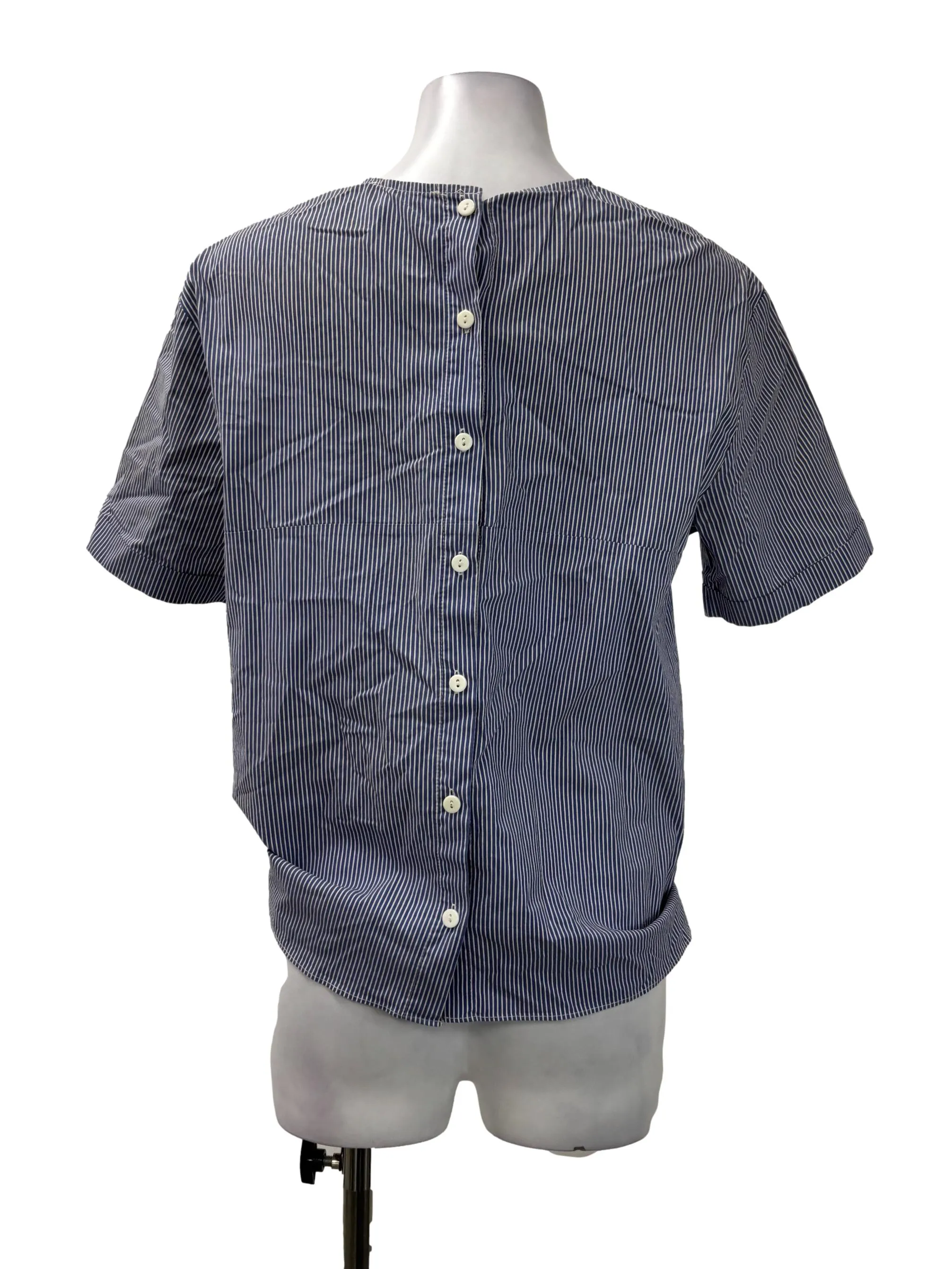 Blue Striped Roundneck Blouse TTR