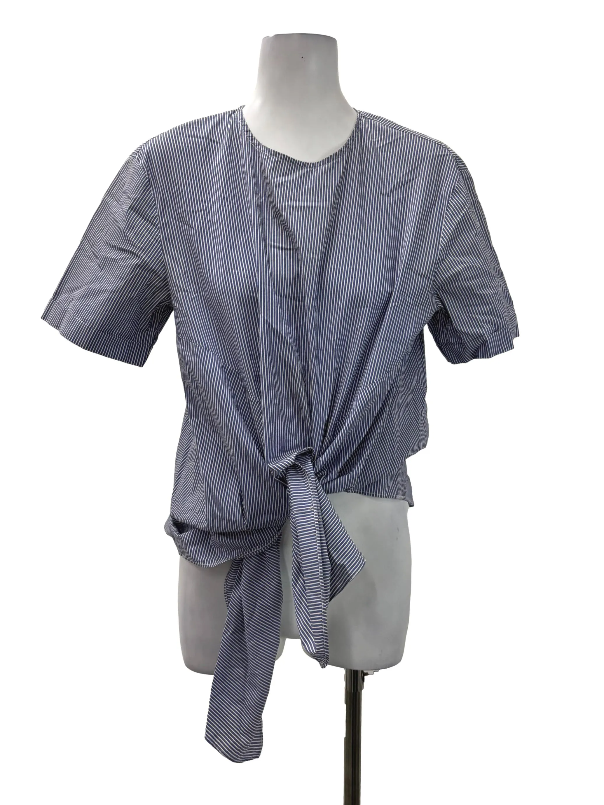 Blue Striped Roundneck Blouse TTR