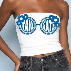 Blue Sunglasses Tube Top
