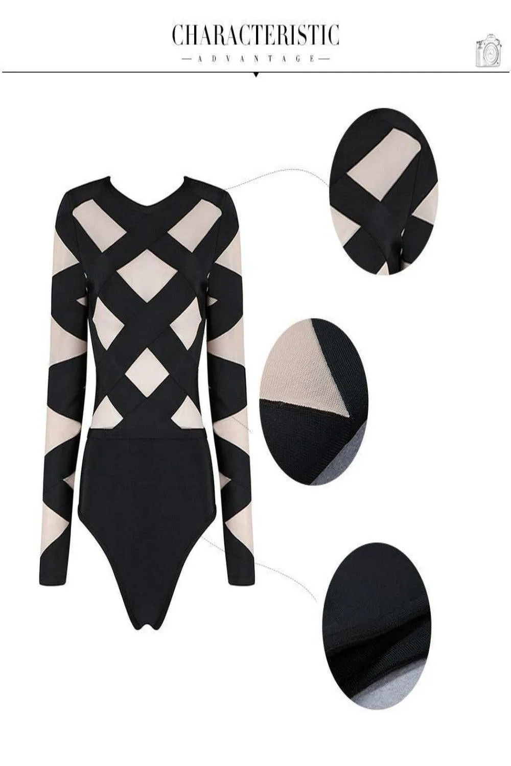 Bondage Queen Black Bodysuit