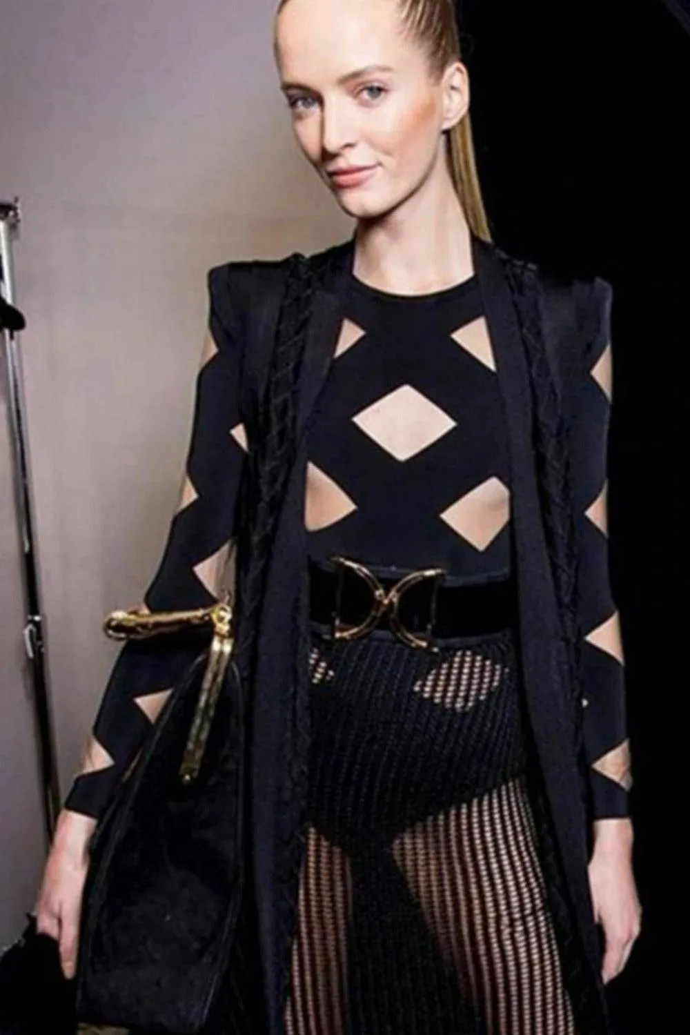 Bondage Queen Black Bodysuit