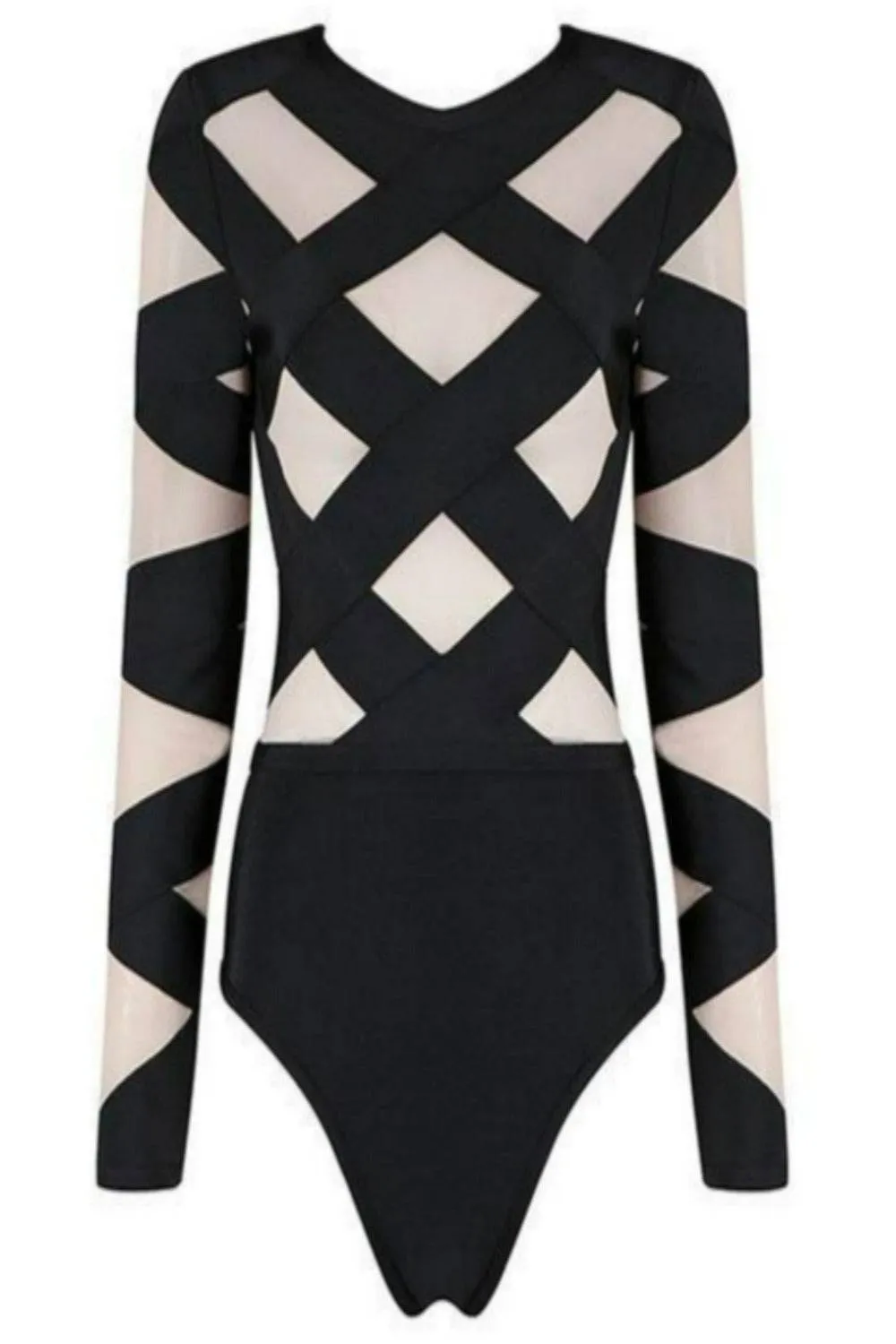 Bondage Queen Black Bodysuit