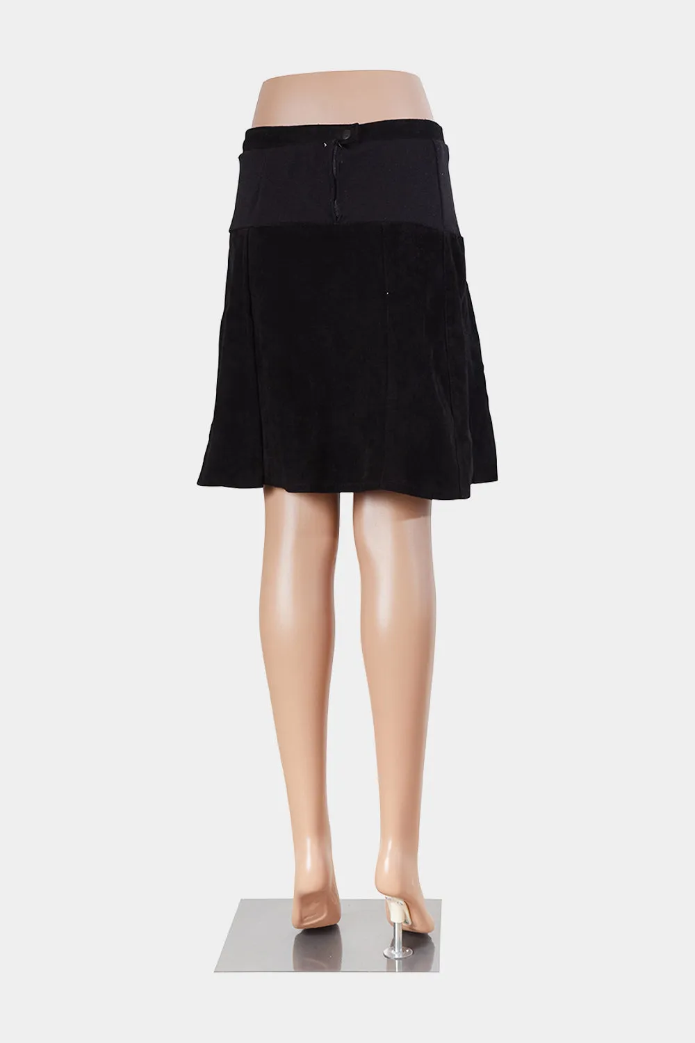 Brand Uknown Black Suede A Line Skirt