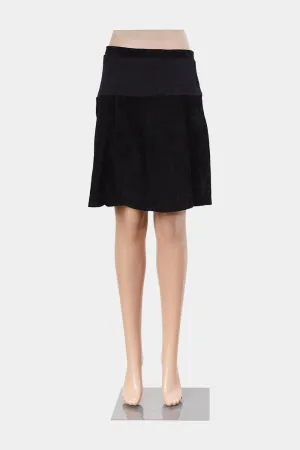 Brand Uknown Black Suede A Line Skirt