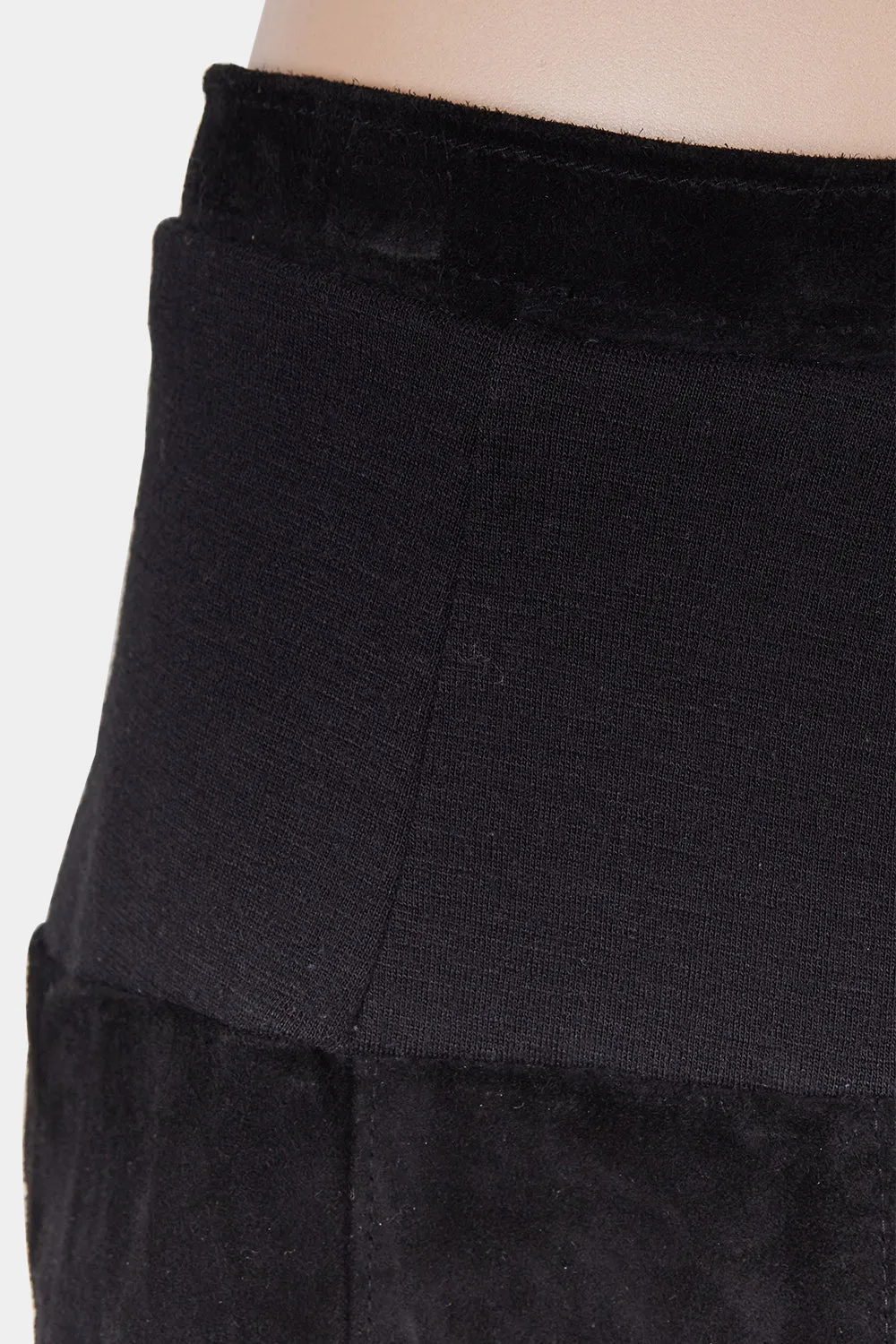 Brand Uknown Black Suede A Line Skirt