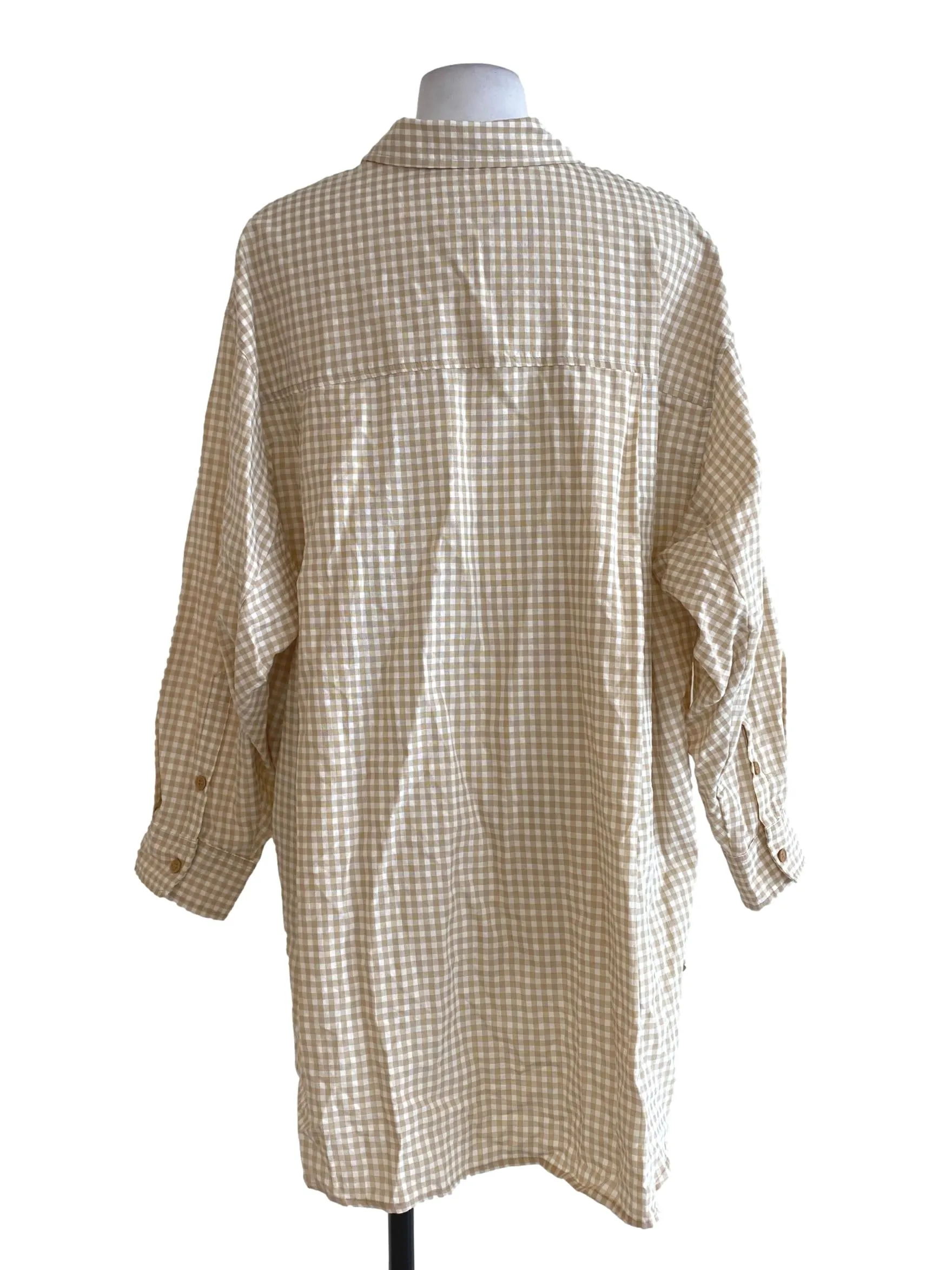 Brown Gingham Blouse