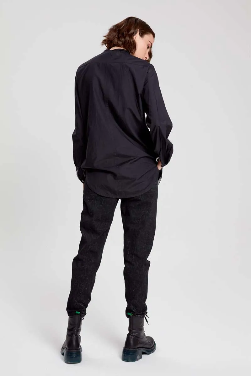 Button Down Blouse - Original Jet Black
