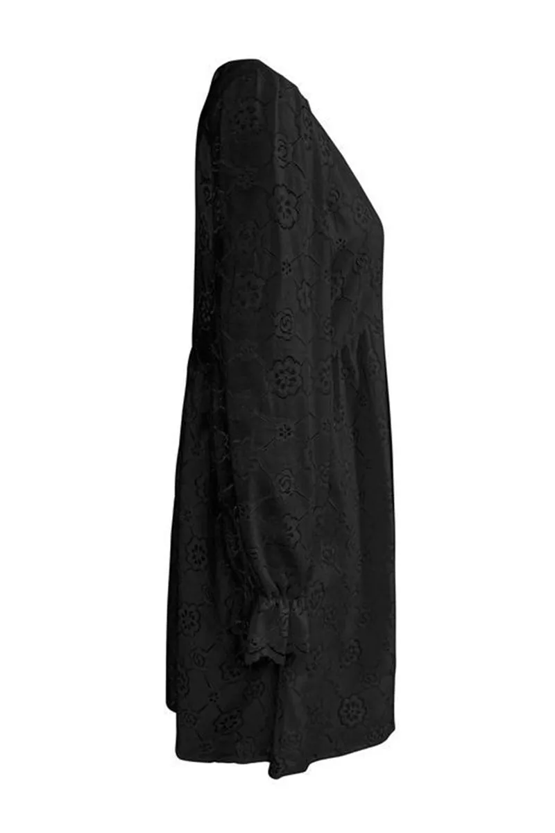 Casual Hook Flower Buttons V Neck A Line Dresses