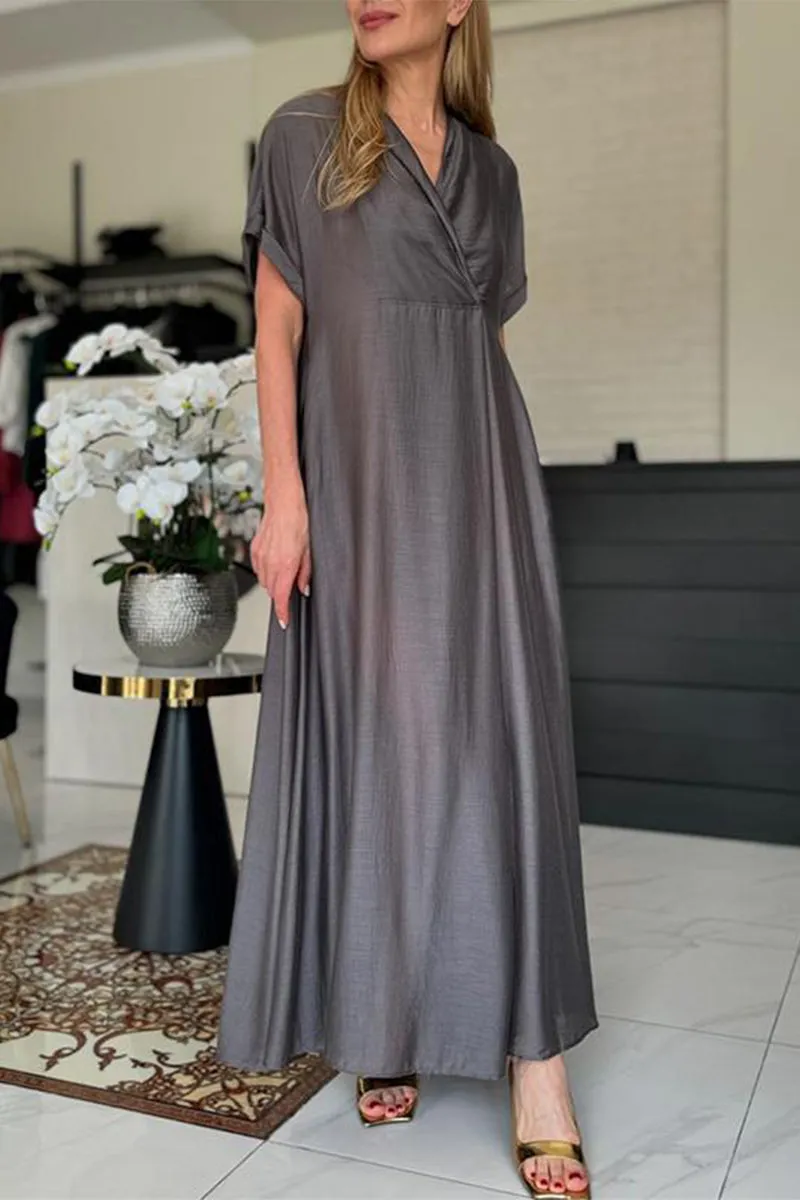 Casual Patchwork V Neck A Line Dresses(8 Colors)