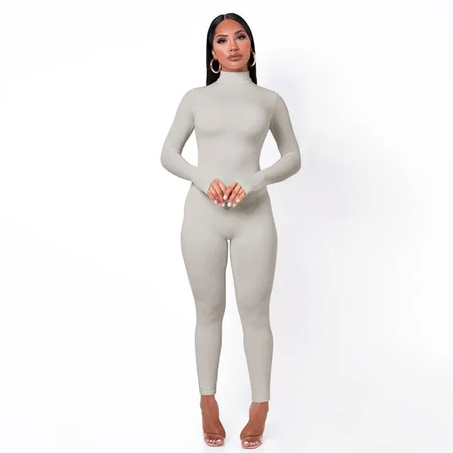 Casual Turtleneck Rompers