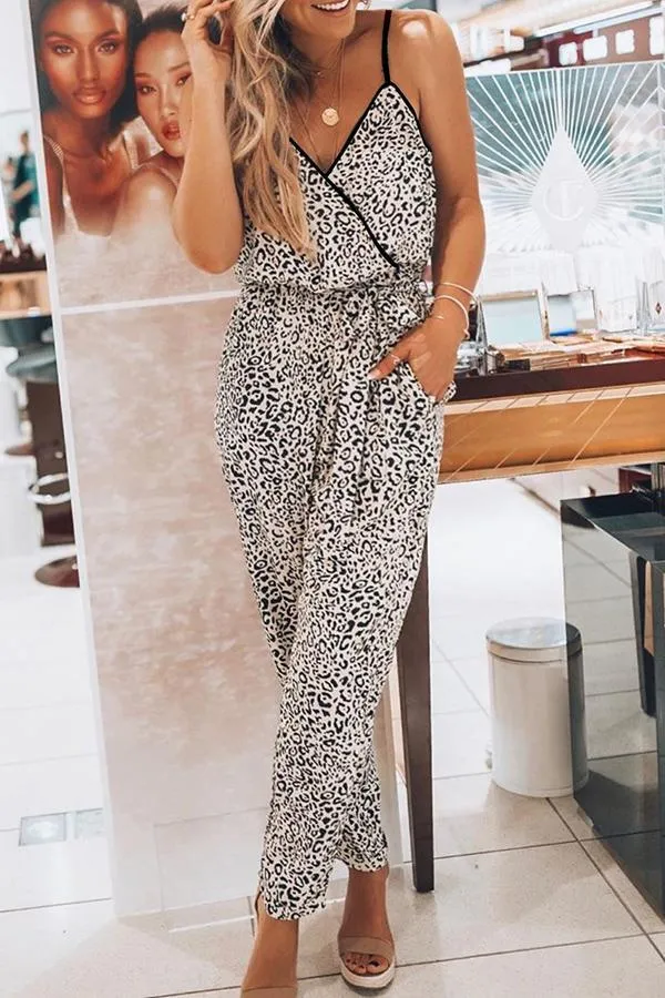 Chicindress Sexy Leopard-print Strapped jumpsuit