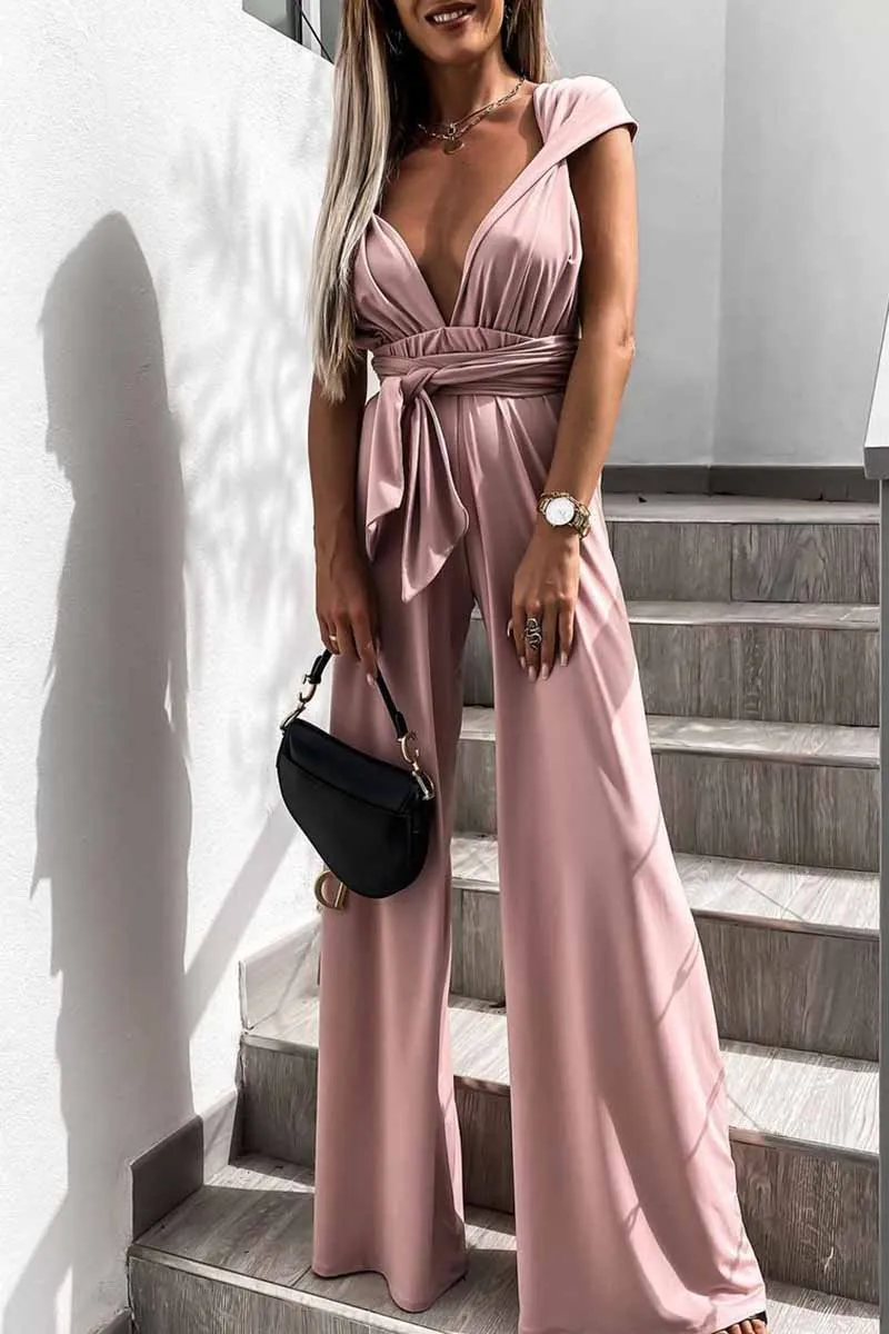 Chicindress Sleeveless Solid Color Tie Rompers(4 Colors)