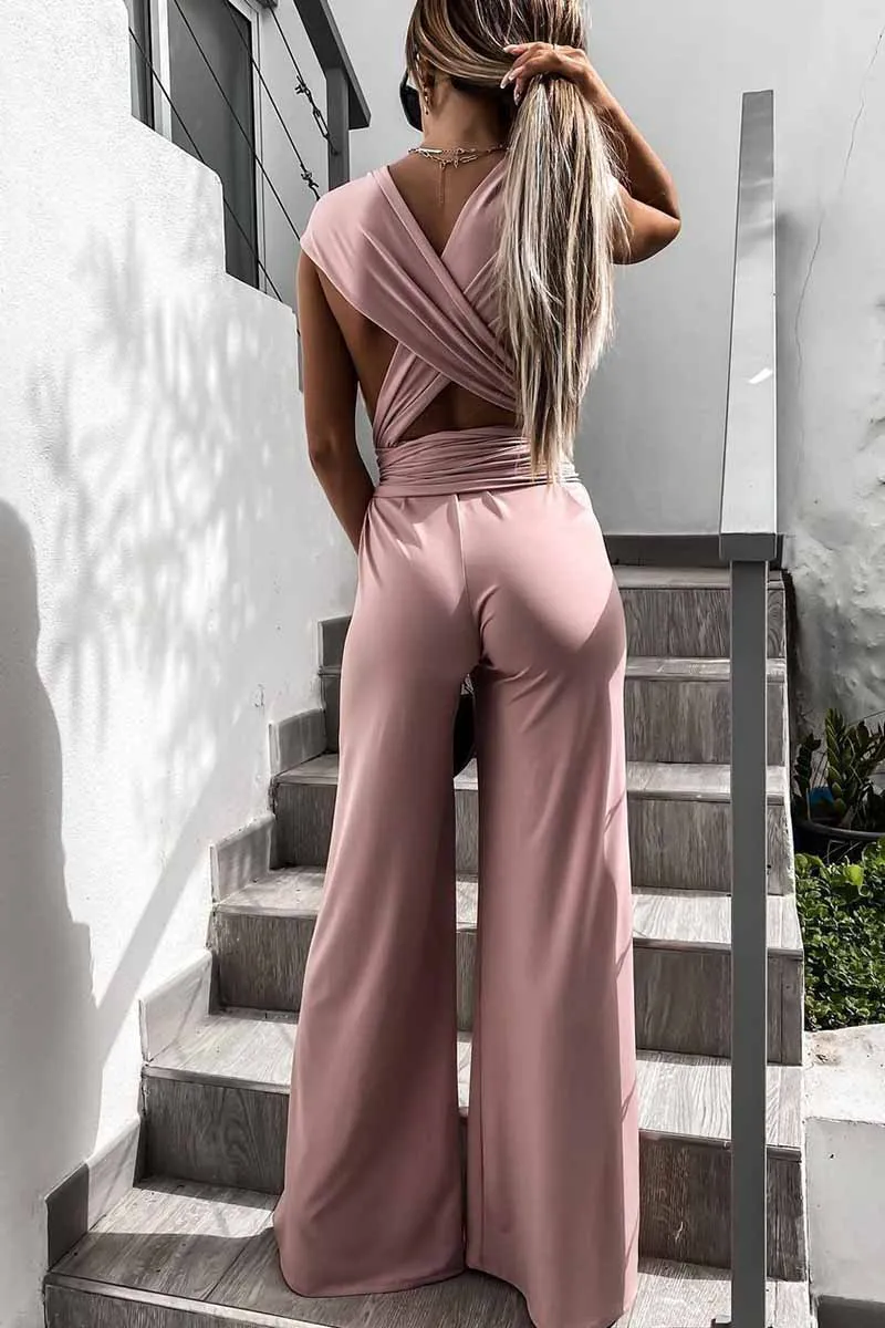 Chicindress Sleeveless Solid Color Tie Rompers(4 Colors)