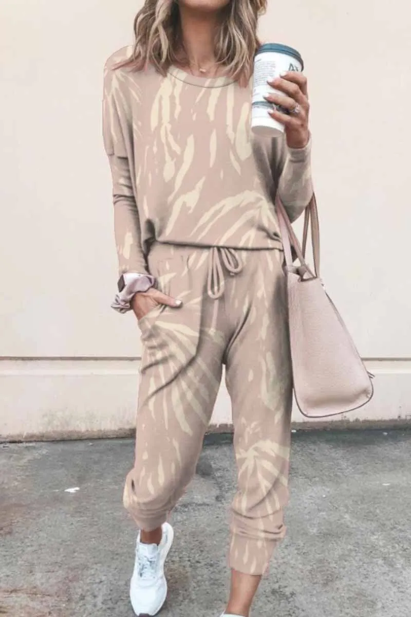 Chicindress Tie-dye Long Sleeve Casual Home Wear