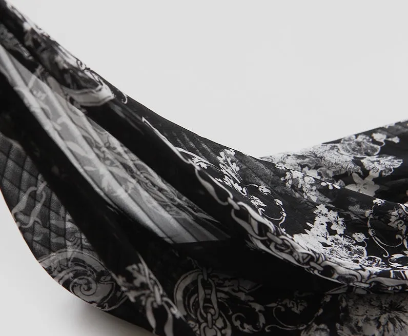 Chiffon Fabric with Chain Print, Fabric By the Yard /55984