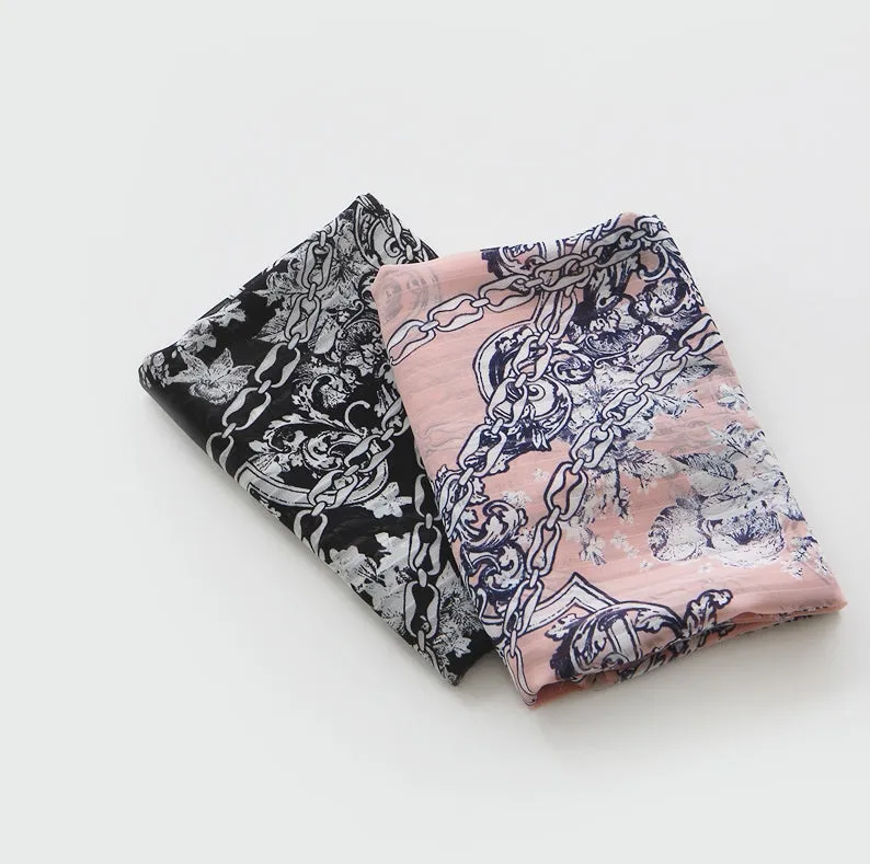 Chiffon Fabric with Chain Print, Fabric By the Yard /55984