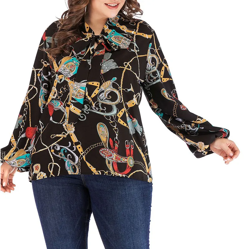 Chiffon Shirt Plus Size Women's Clothing