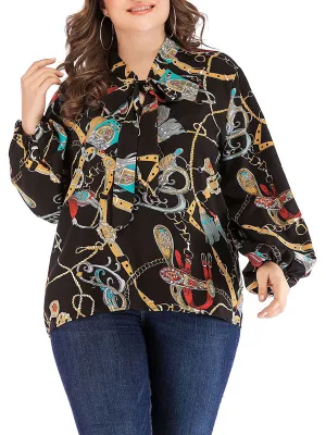 Chiffon Shirt Plus Size Women's Clothing
