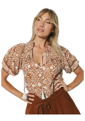 Cleobella Adele Blouse | Anila Block Print