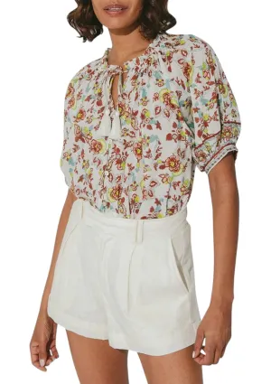 Cleobella Iris Blouse | Enya Block Print