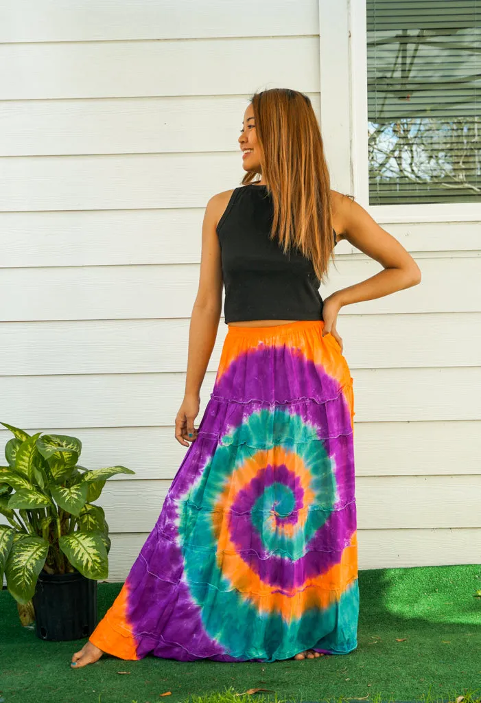 Cosmic Swirl Maxi Skirt