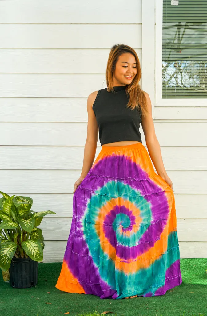 Cosmic Swirl Maxi Skirt