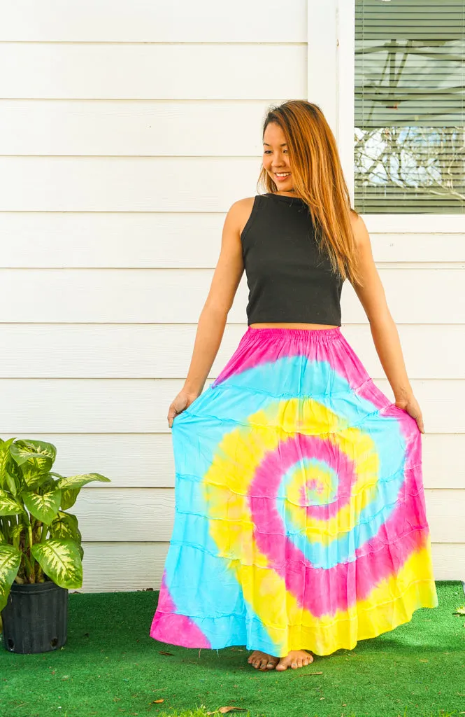 Cotton Candy Swirl Maxi Skirt