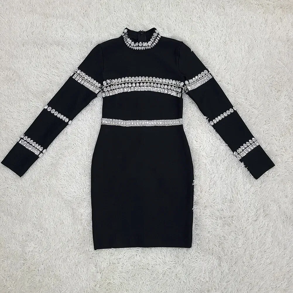 Crystal Bodycon Mini Dress