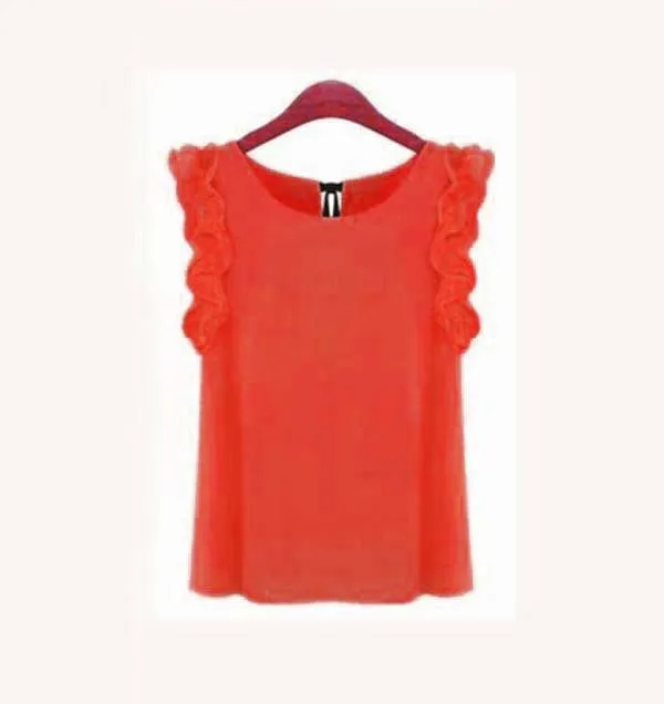 CWLSP 2017 New Fashion Women Blouse Summer O-neck pullover lacing bow chiffon shirt top Chiffon Blusas camisetas mujer