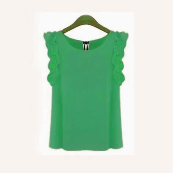 CWLSP 2017 New Fashion Women Blouse Summer O-neck pullover lacing bow chiffon shirt top Chiffon Blusas camisetas mujer