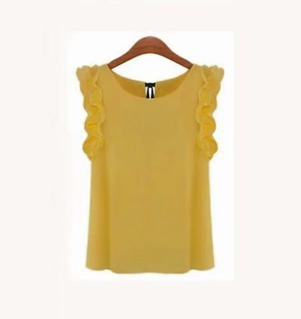 CWLSP 2017 New Fashion Women Blouse Summer O-neck pullover lacing bow chiffon shirt top Chiffon Blusas camisetas mujer