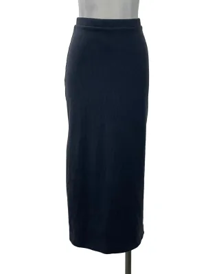 Dark Blue Ribbed Bodycon Skirt