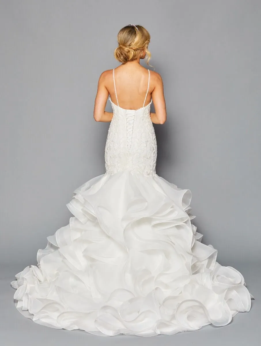 DeKlaire Bridal 447 V-Neckline Mermaid Wedding Dress