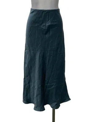 Dust Blue Silk Skirt