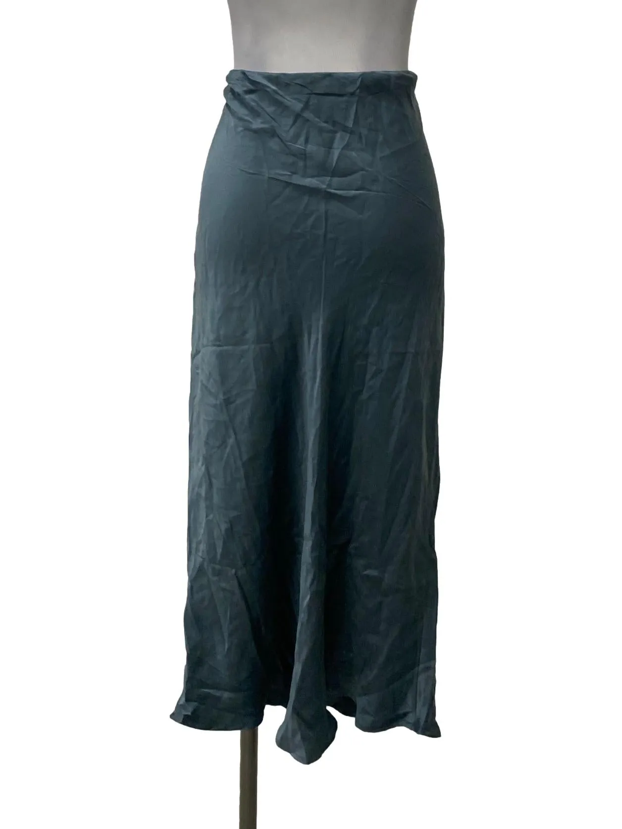 Dust Blue Silk Skirt